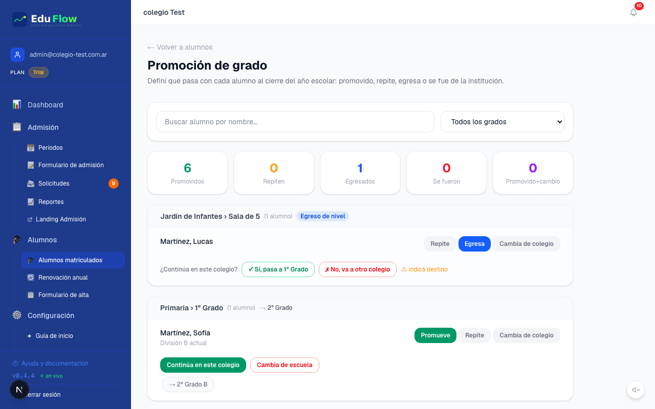 Promoción de grado EduFlow